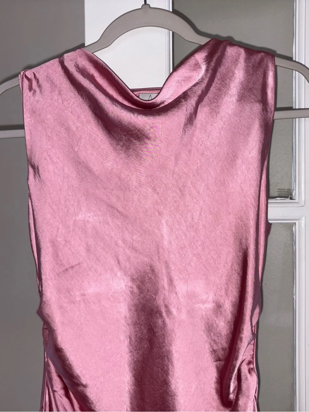 Joie Dusty Rose Satin Maxi Slip Dress - Picture 4 of 6